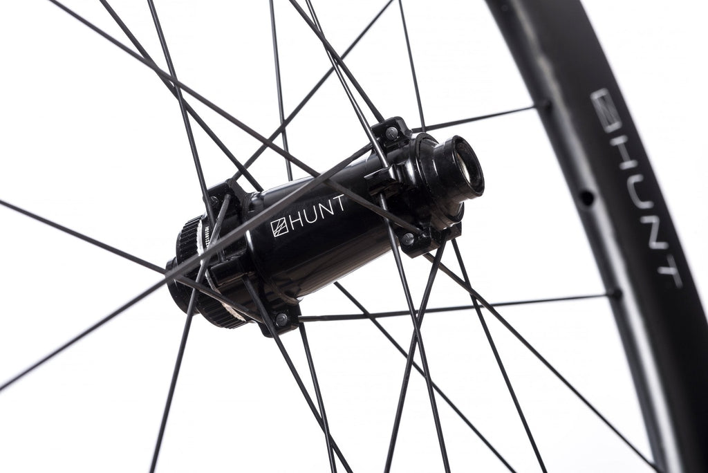 Detailed image of the HUNT 65 Carbon Aero Disc front hub