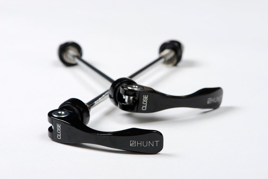 <h1>Skewers</h1><i>The little details matter, the Hunt 4Season quick-release polymer-cam skewers even have upgraded stainless steel springs so they don't rust.</i>