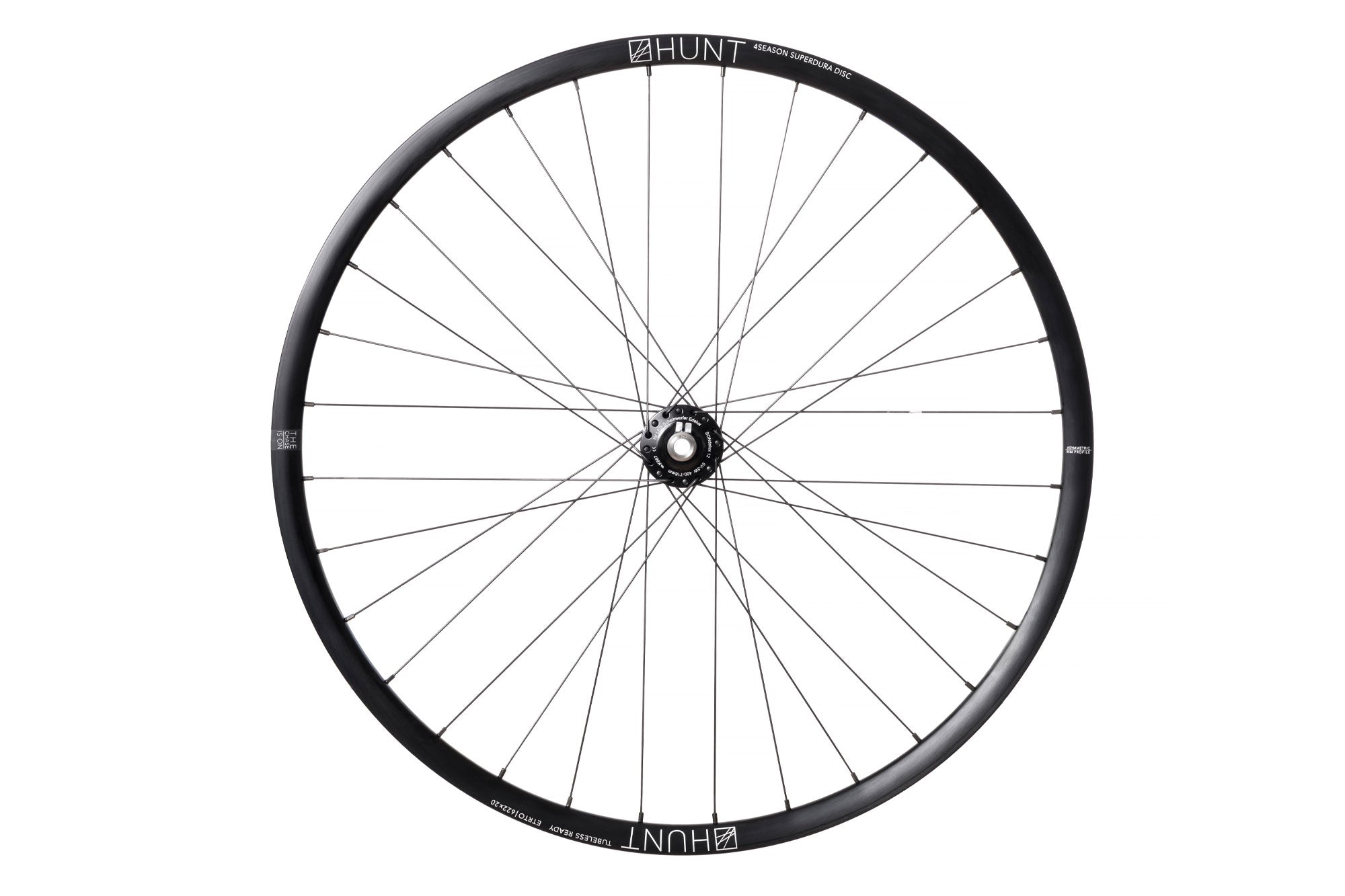 <h1>Rims</h1><i>A strong and lightweight 6061-T6 heat-treated rim features an asymmetric shape which is inverted from front to rear to provide balanced higher spoke tensions meaning your spokes stay tight for the long term. The rim profile is disc specific which allows higher-strength to weight as no reinforcement is required for a braking surface. The extra wide rim at 25mm (20mm internal) which creates a great tyre profile with wider 25-50mm tyres, giving excellent grip and lower rolling resistance.</i>